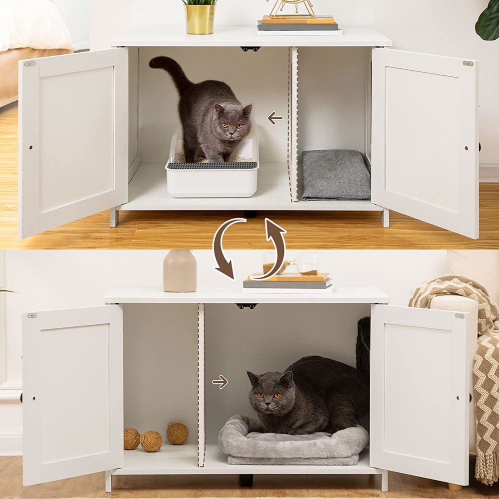 Cat Litter Box Furniture, Greige: image 5