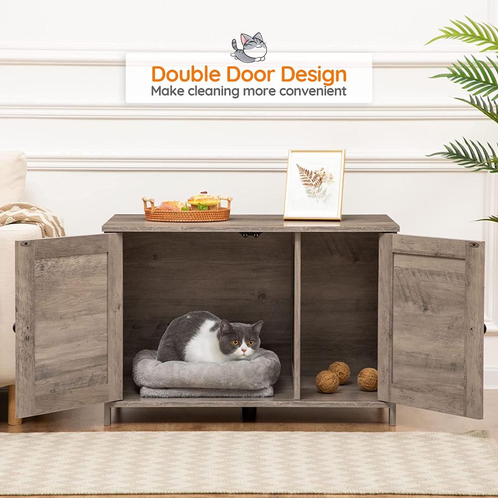 Cat Litter Box Furniture, Greige: image 8
