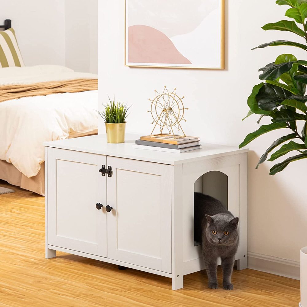 Cat Litter Box Furniture, Greige: image 9