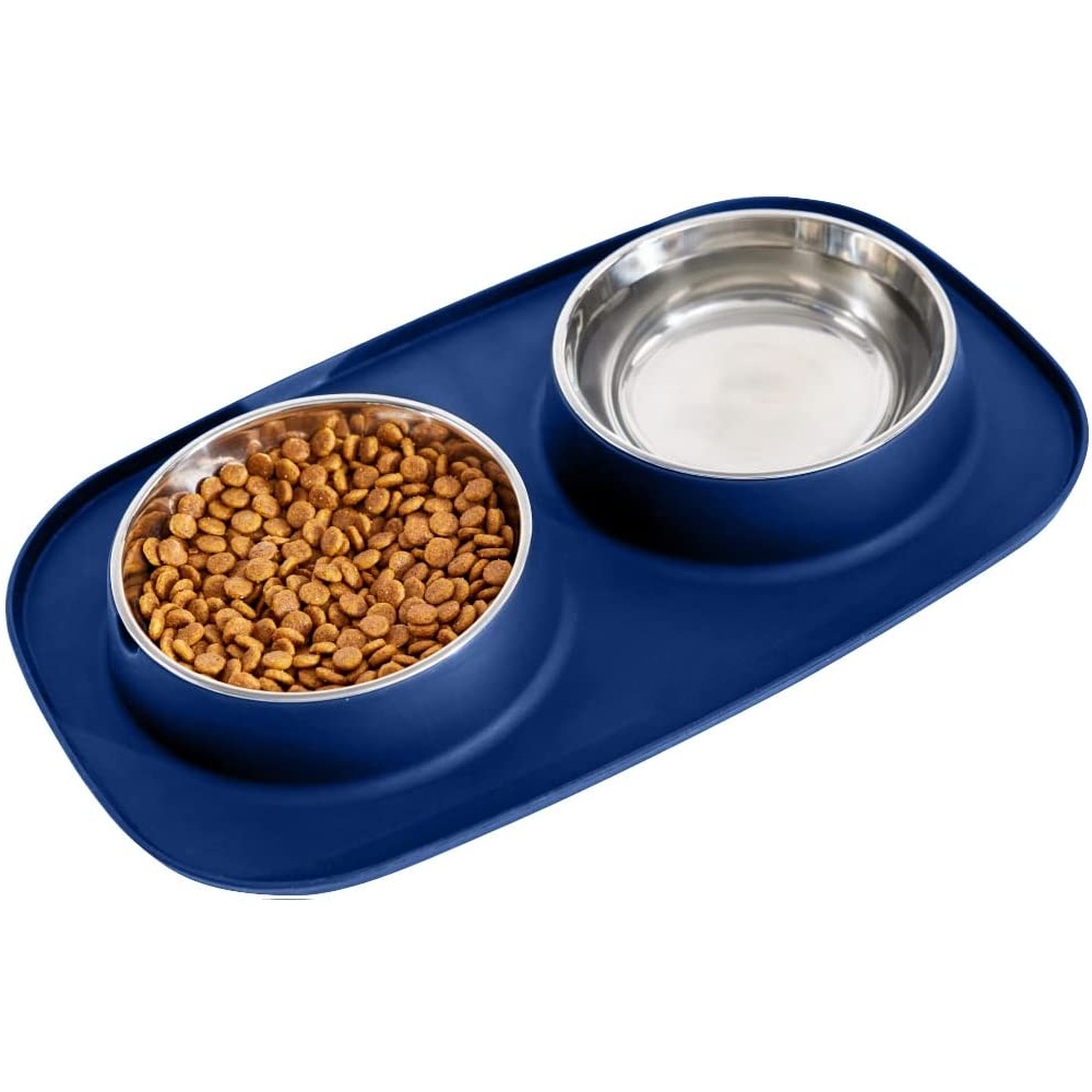 Slip Resistant Pet Bowls, Black: image 3