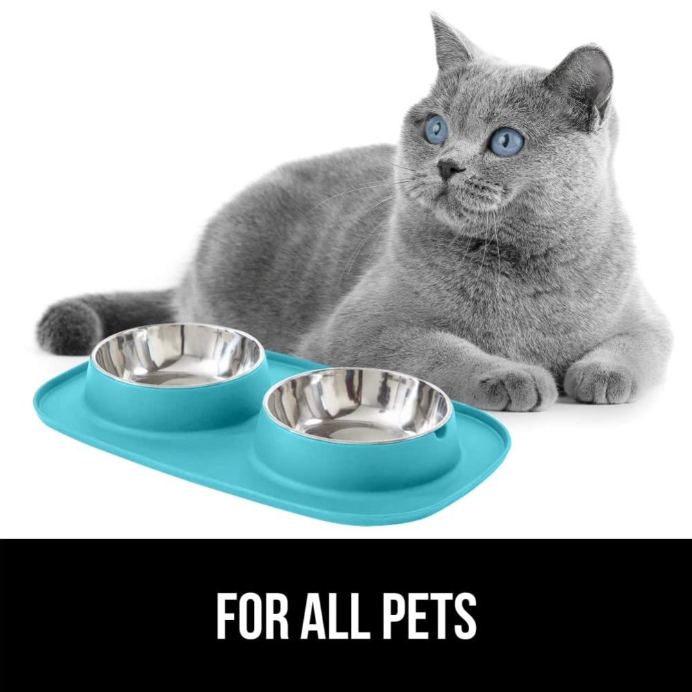 Slip Resistant Pet Bowls, Black: image 7