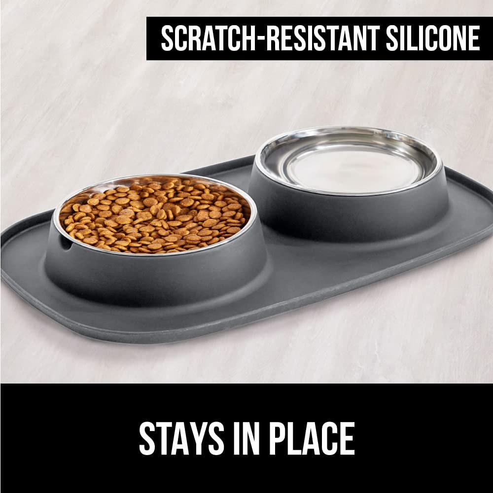 Slip Resistant Pet Bowls, Black: image 9