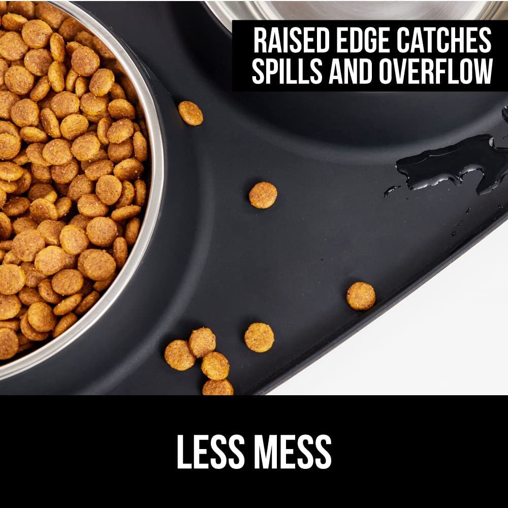 Slip Resistant Pet Bowls, Black: image 10