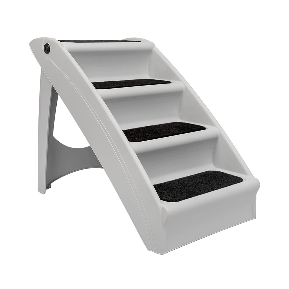 Folding Dog Stairs, Pet Steps - Extra Large, Tan: image 3