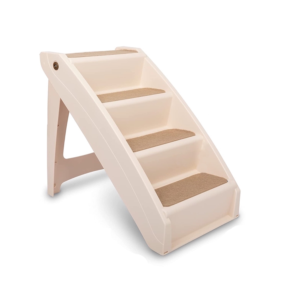 Folding Dog Stairs, Pet Steps - Extra Large, Tan: image 4