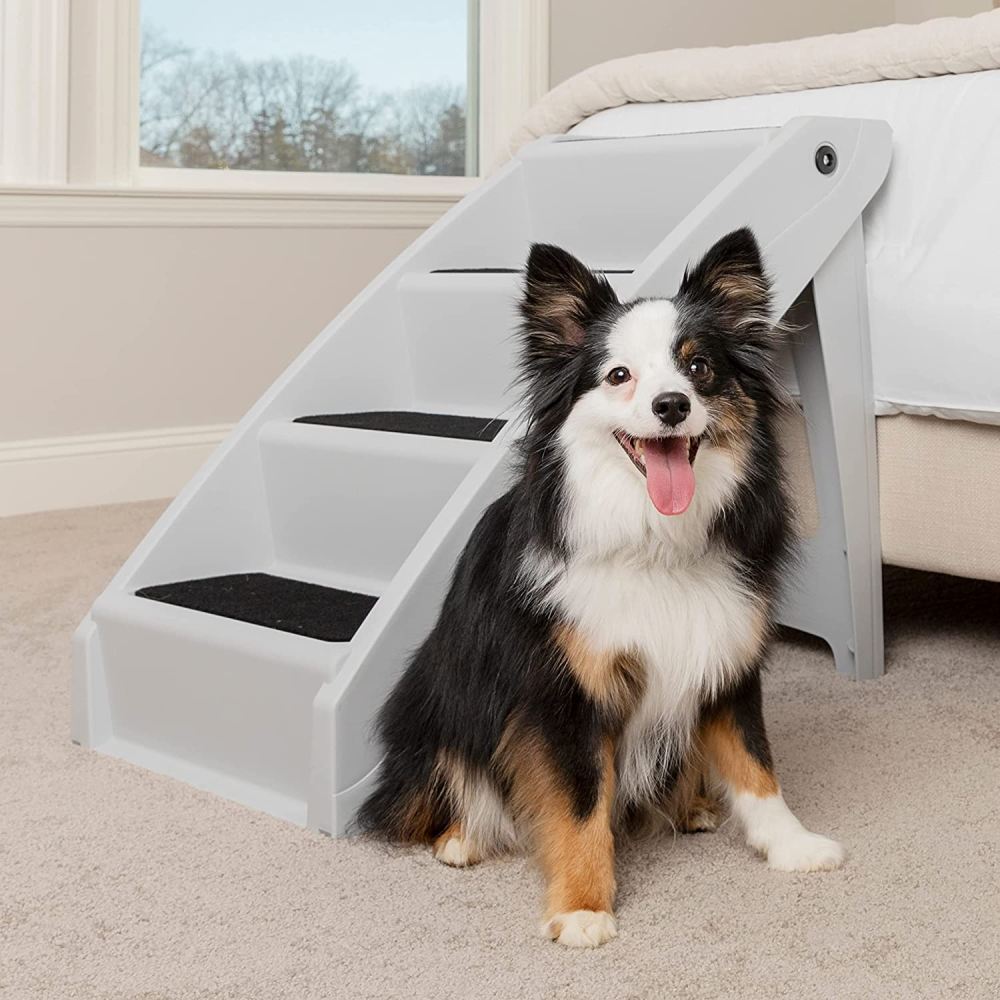 Folding Dog Stairs, Pet Steps - Extra Large, Tan: image 5