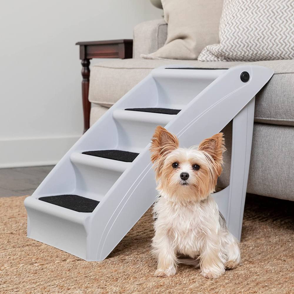 Folding Dog Stairs, Pet Steps - Extra Large, Tan: image 6
