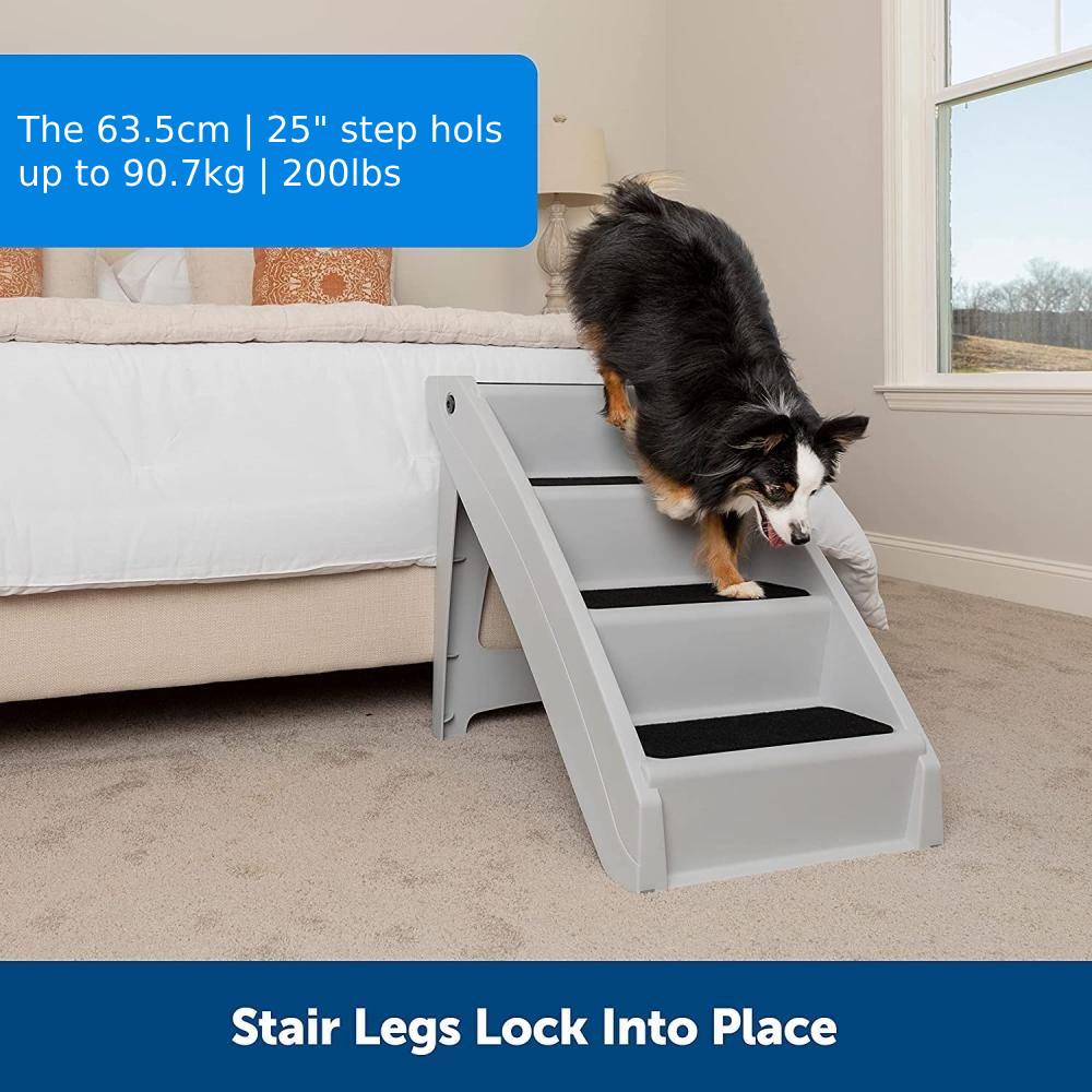 Folding Dog Stairs, Pet Steps - Extra Large, Tan: image 11