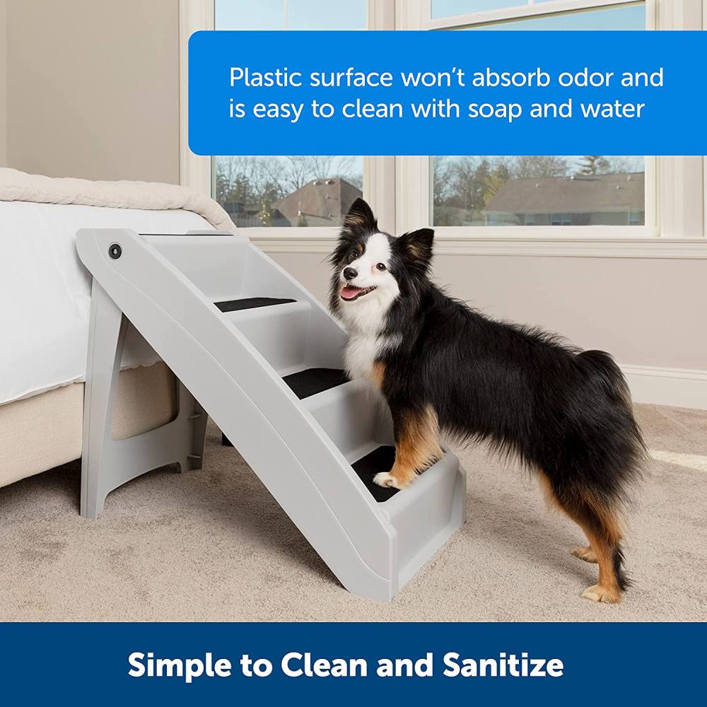 Folding Dog Stairs, Pet Steps - Extra Large, Tan: image 12