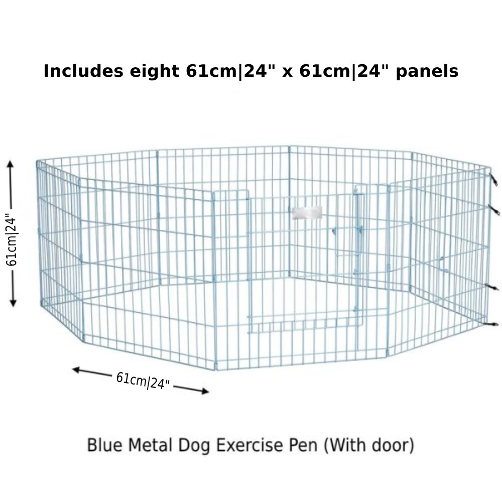 Metal Dog Exercise Pen, Gold Zinc With Door: image 5