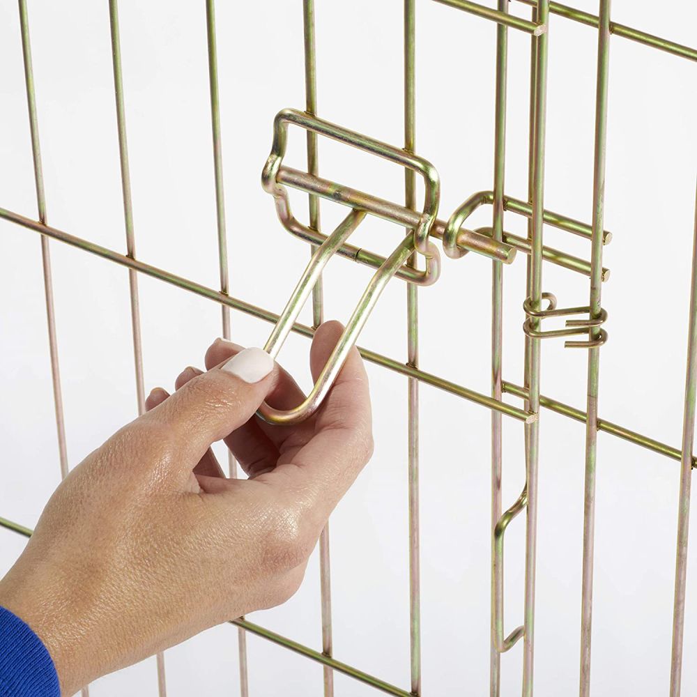 Metal Dog Exercise Pen, Gold Zinc With Door: image 12