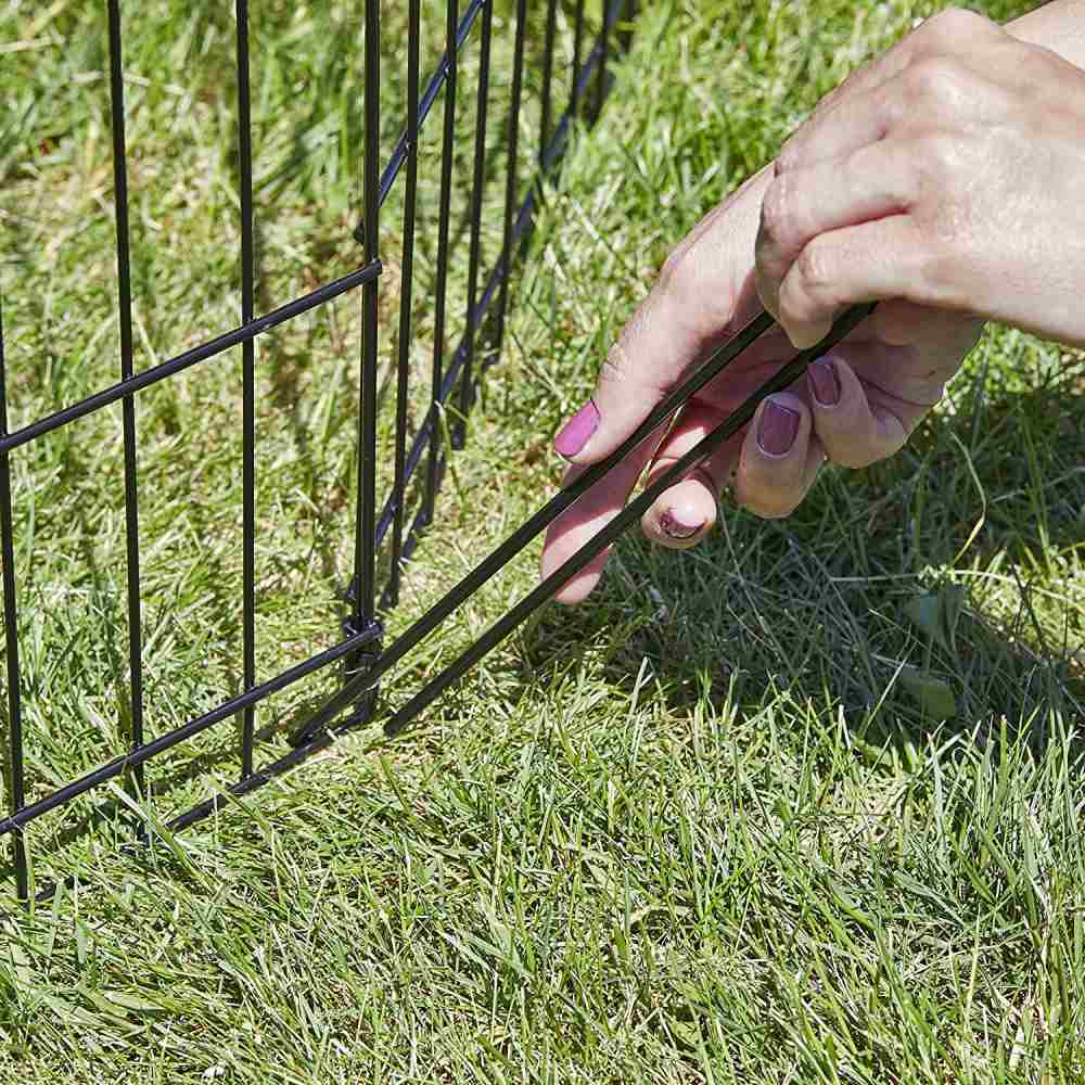 Metal Dog Exercise Pen, Gold Zinc With Door: image 13