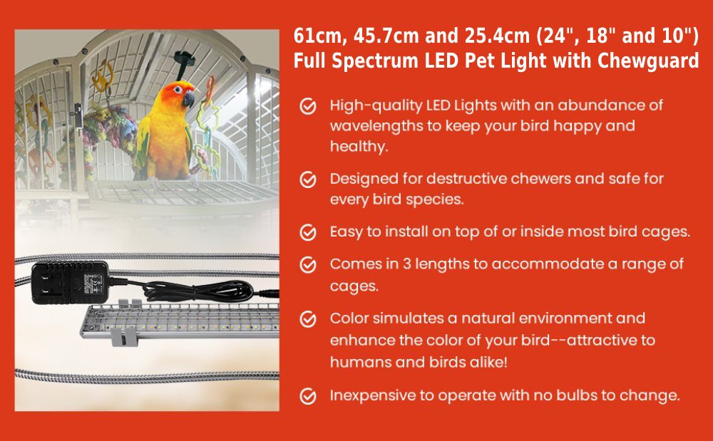 Bird Cage Light, Softbill Light, 61 cm (24 in): image 15